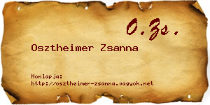 Osztheimer Zsanna névjegykártya